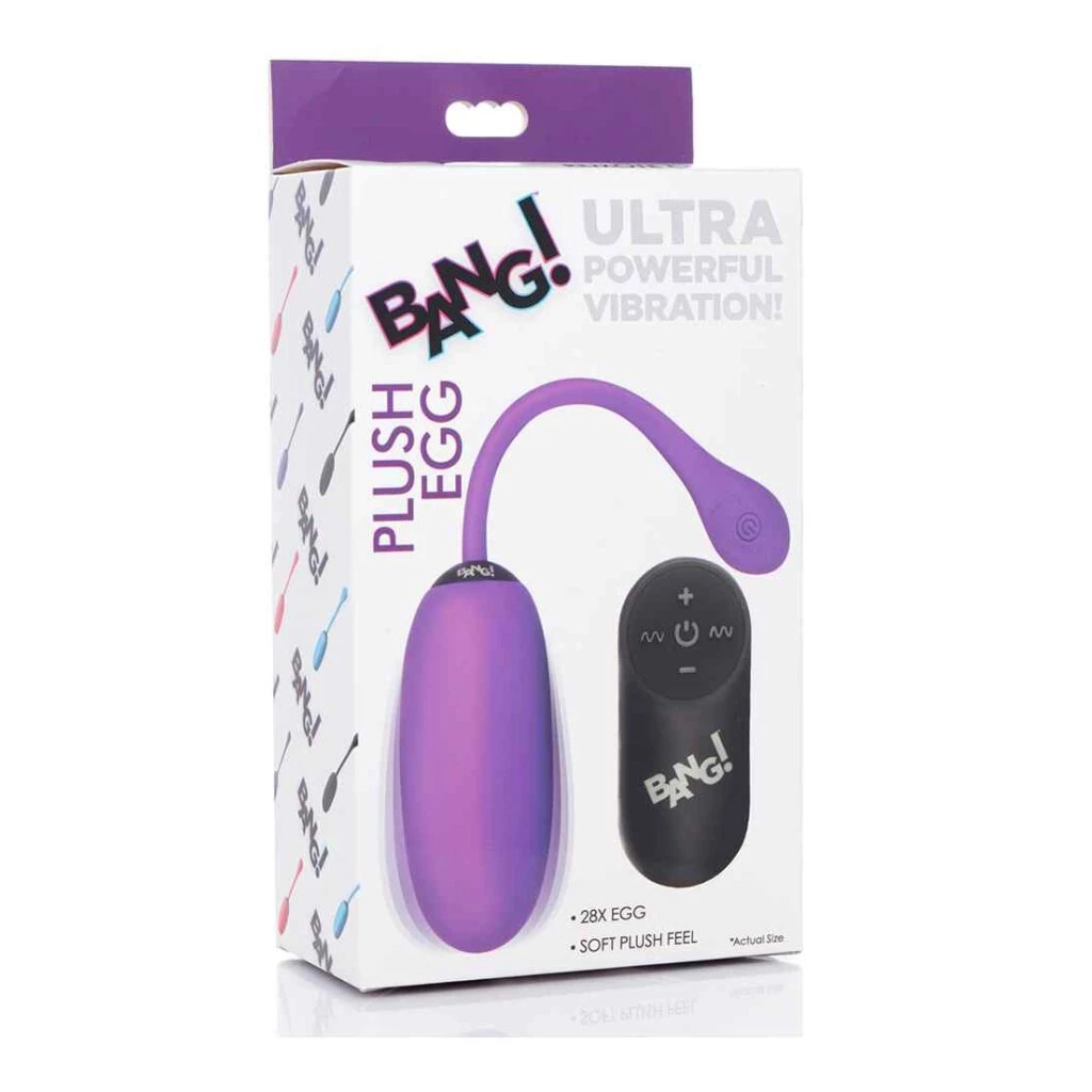 XR Brands 28X Plush Egg & Remote Control - Purple 2 XR Brands 28X Plush Egg & Remote Control - Purple – Bild 2