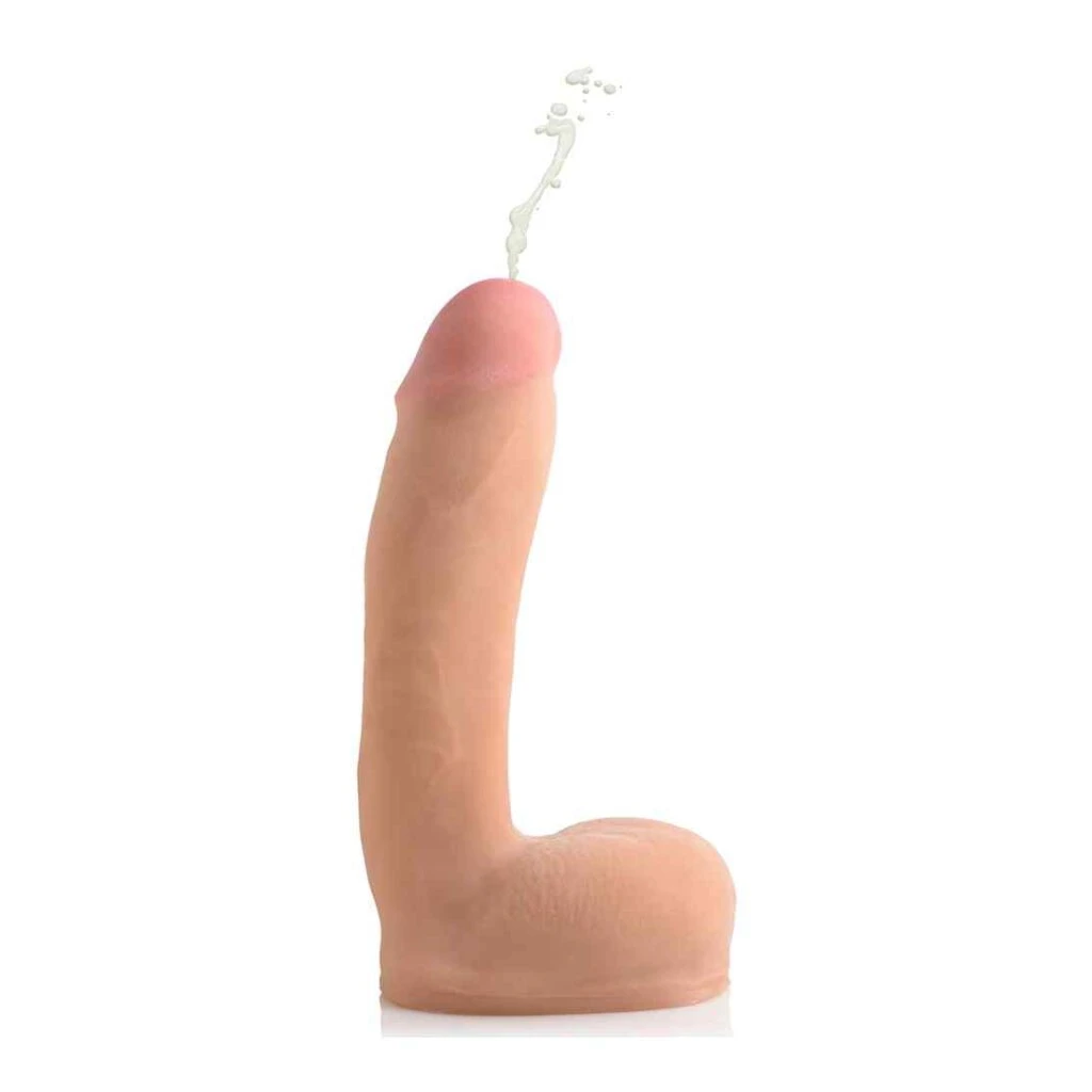 XR Brands 8" Dual Density Squirting Dildo - Light 1 XR Brands 8" Dual Density Squirting Dildo - Light