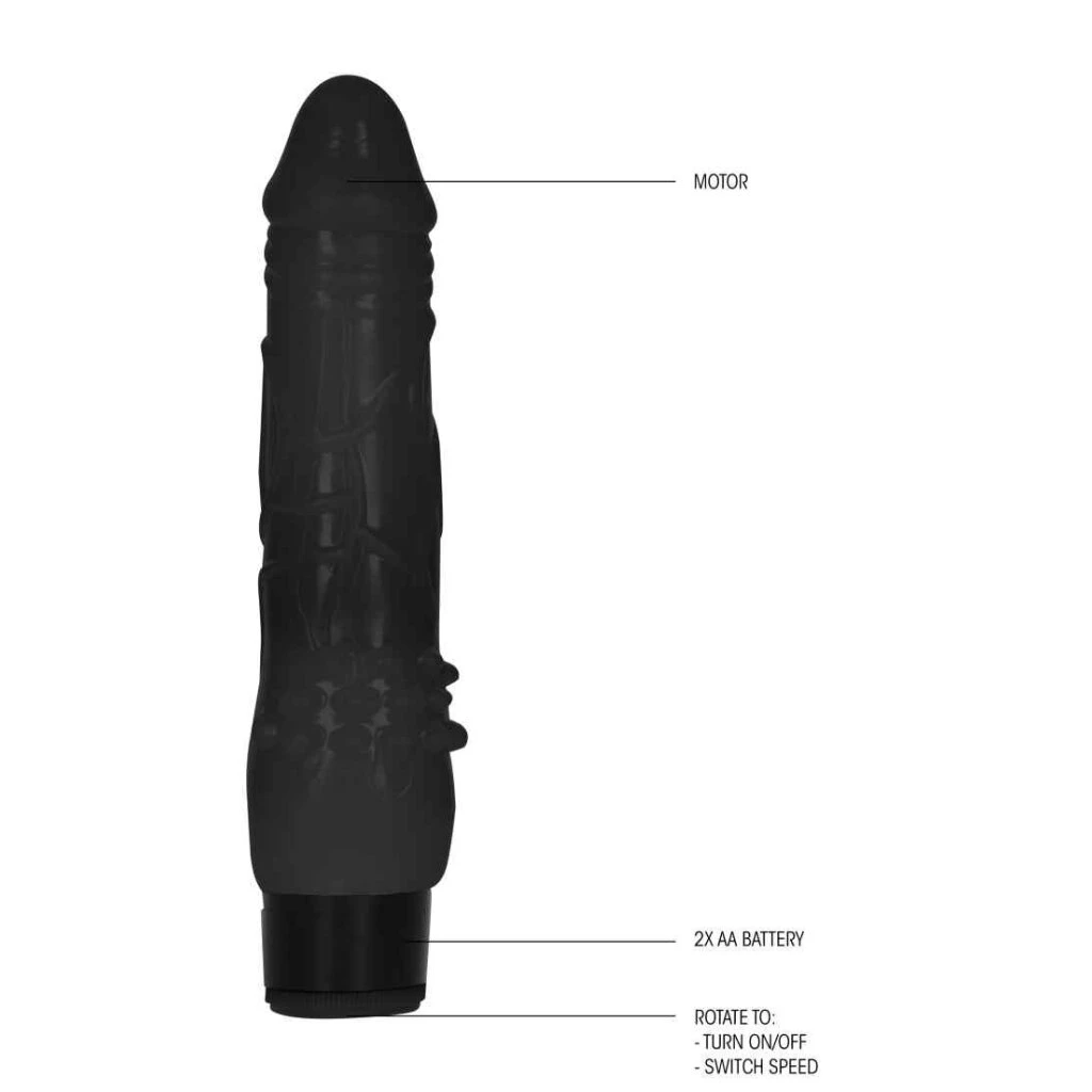 8 Inch Fat Realistic Dildo Vibe Black 3 8 Inch Fat Realistic Dildo Vibe Black – Bild 3