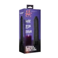 8 Inch Thick Realistic Dildo Vibe Black 7 8 Inch Thick Realistic Dildo Vibe Black -Sexspielzeug 8 inch thick realistic dildo vibe black4