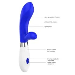 Achilles - Ultra Soft Silicone - 10 Speeds - Royal Blue -Sexspielzeug achilles ultra soft silicone 10 speeds royal blue4