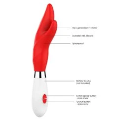 Athos - Ultra Soft Silicone - 10 Speeds - Red -Sexspielzeug athos ultra soft silicone 10 speeds red5