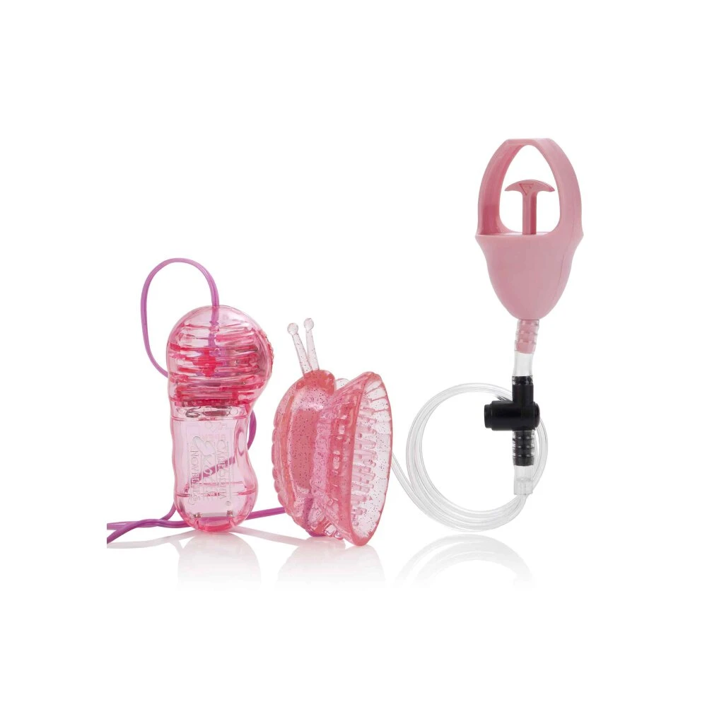 CalExotics Butterfly Clitoral Pump Pink 1 CalExotics Butterfly Clitoral Pump Pink