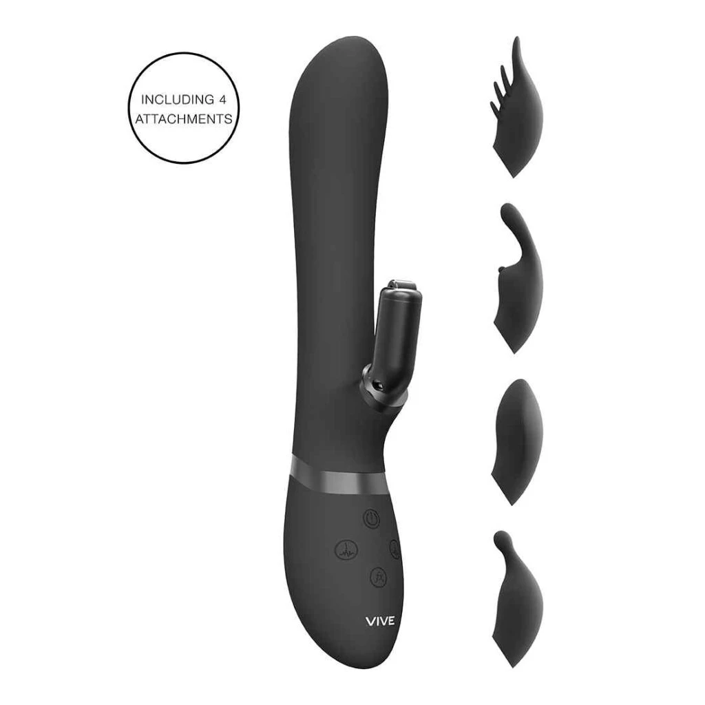 Vive Chou G-Spot Rabbit & Clitoral Stimulator Black 1 Vive Chou G-Spot Rabbit & Clitoral Stimulator Black