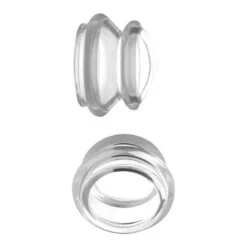 XR Brands Clear Plungers Silicone Nipple Suckers - Small - Transparent