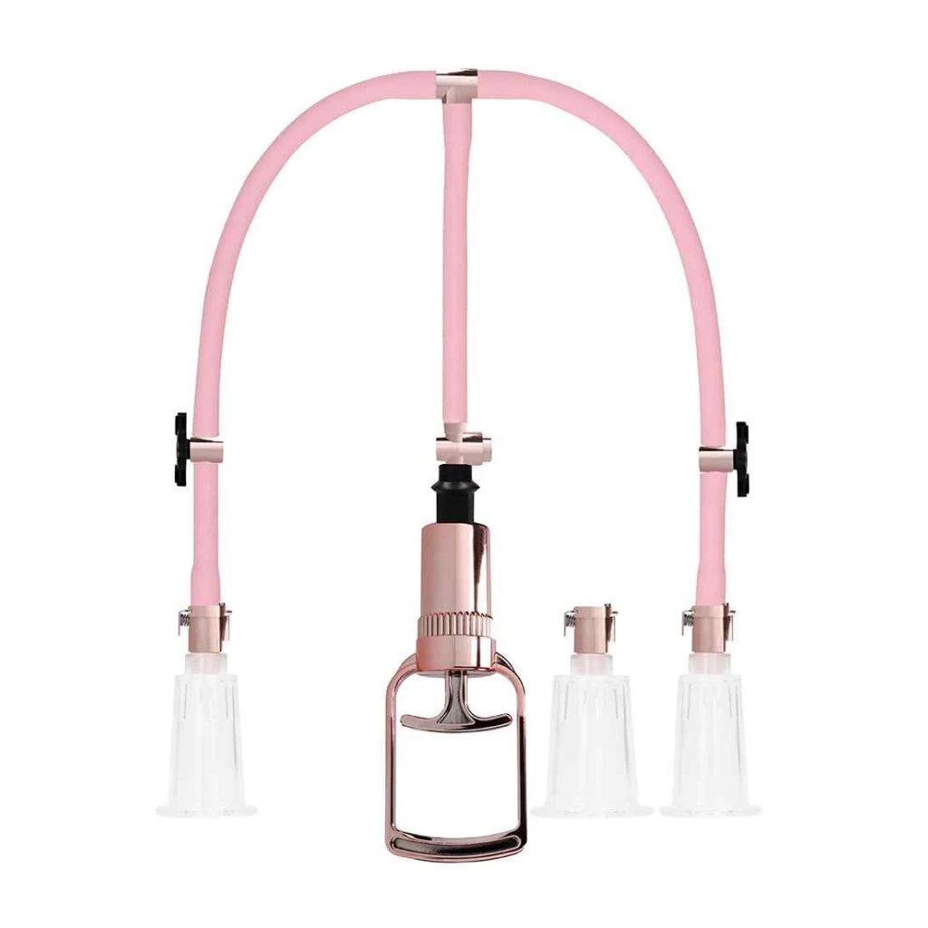 Clitoral & Nipple Pump Set Large Rose Gold 1 Clitoral & Nipple Pump Set Large Rose Gold