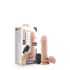 Blush Dr. Skin Silicone Dr. Dylan 7 Inch Vibrating Dildo With Remote Control Vanilla