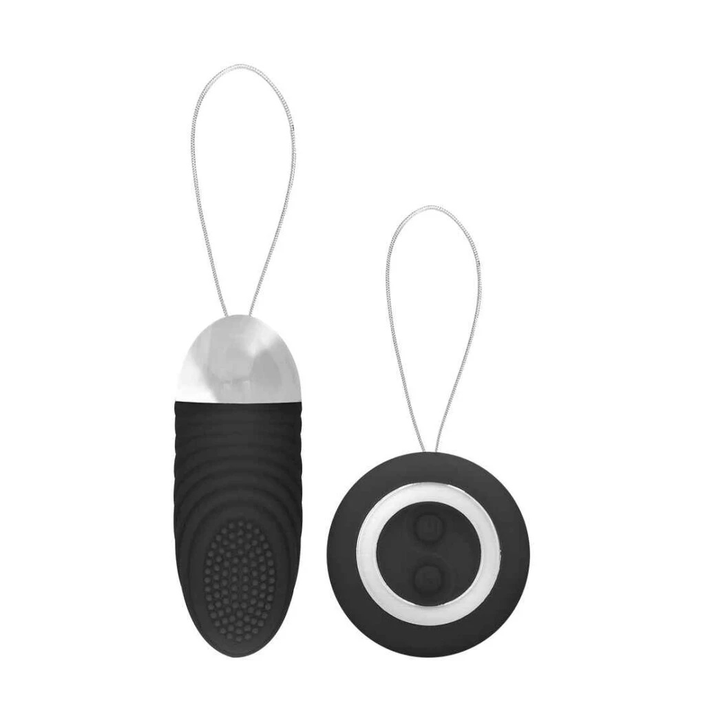 Ethan - Rechargeable Remote Control Vibrating Egg - Black 1 Ethan - Rechargeable Remote Control Vibrating Egg - Black
