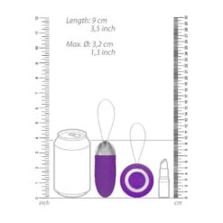 Ethan - Rechargeable Remote Control Vibrating Egg - Purple -Sexspielzeug ethan rechargeable remote control vibrating egg purple4