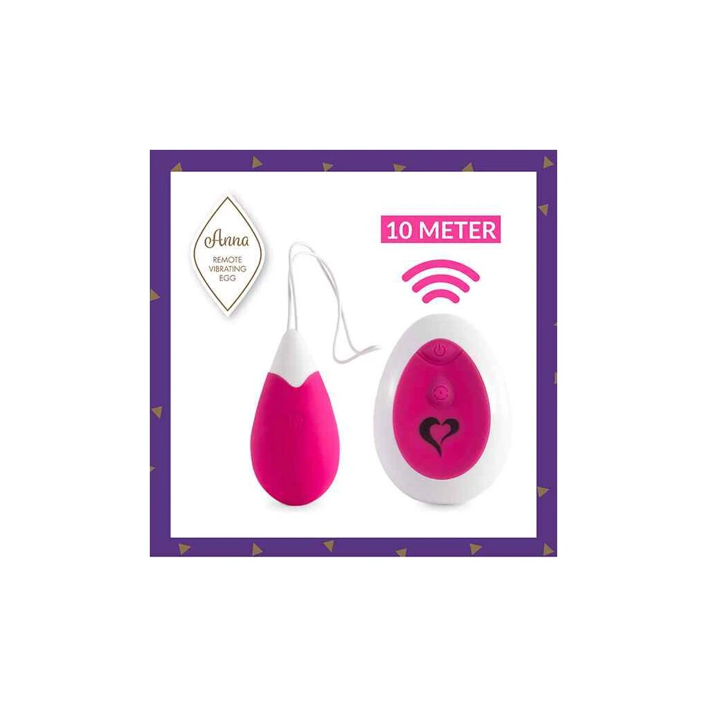 FeelzToys - Anna Vibrating Egg Remote Deep Pink 1 FeelzToys - Anna Vibrating Egg Remote Deep Pink
