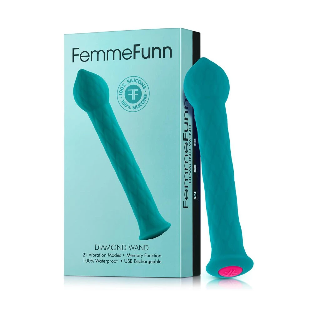 Femmefunn Diamond Wand Turquoise 1 Femmefunn Diamond Wand Turquoise