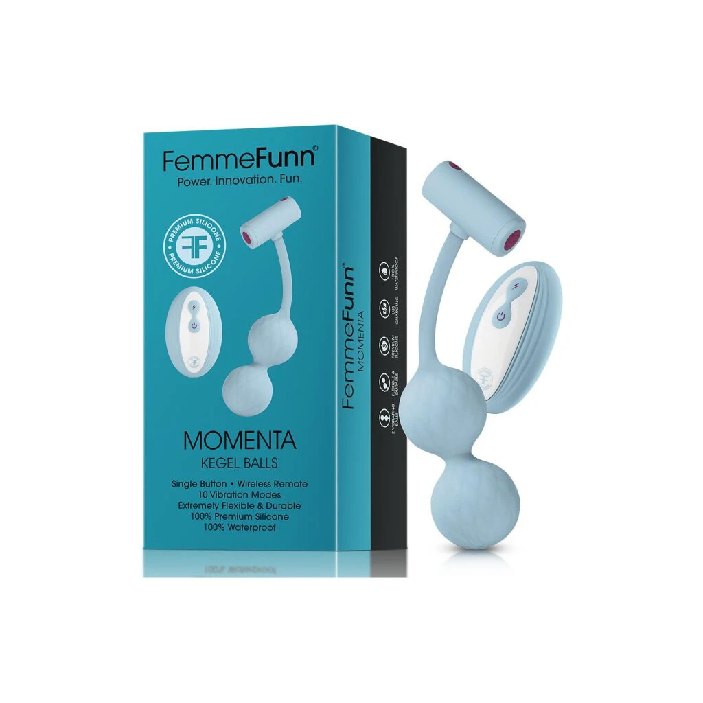 Femmefunn Momenta Kegel Balls Light Blue 1 Femmefunn Momenta Kegel Balls Light Blue