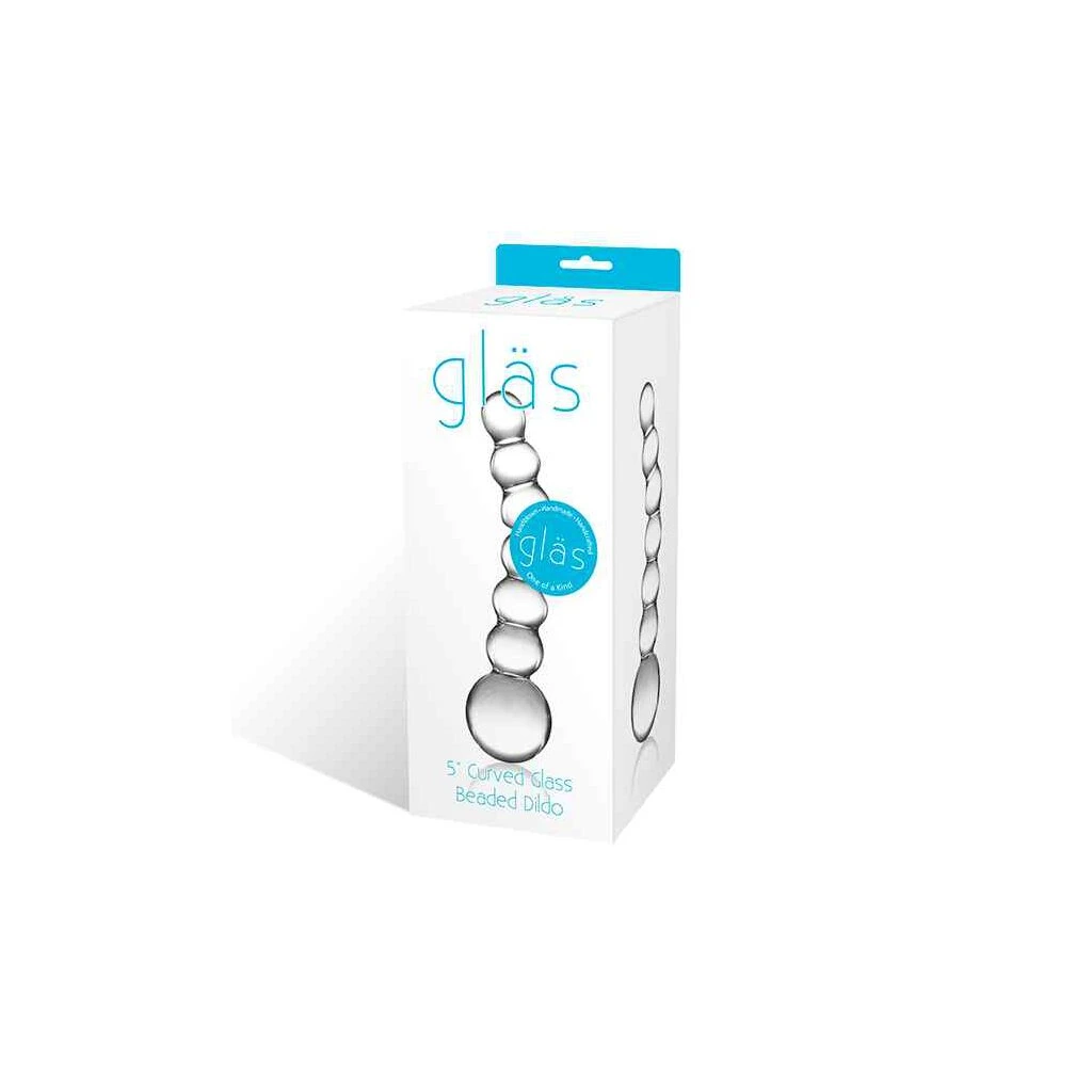 Glas - Curved Glass Beaded Dildo 2 Glas - Curved Glass Beaded Dildo – Bild 2
