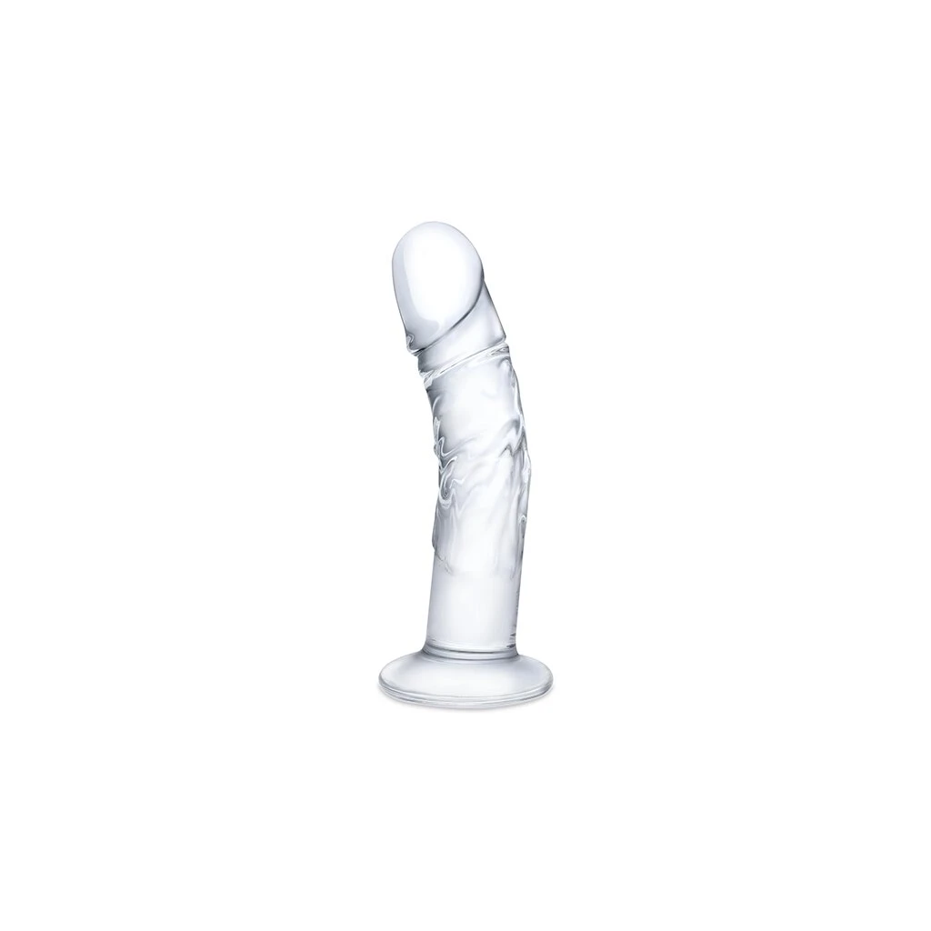 Glas Curved Realistic Glass Dildo With Veins 1 Glas Curved Realistic Glass Dildo With Veins