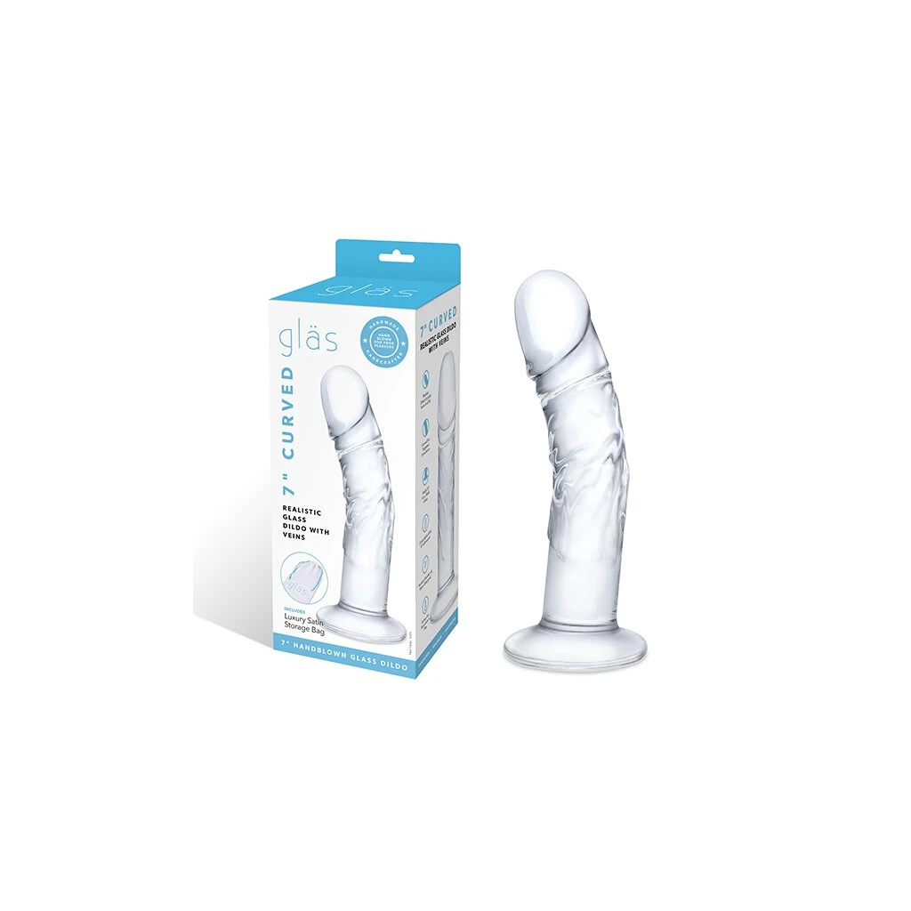 Glas Curved Realistic Glass Dildo With Veins 2 Glas Curved Realistic Glass Dildo With Veins – Bild 2