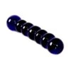 Glass Dildo Black/Blue Beads