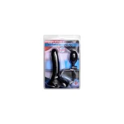 Inflatable Suction Cup Dildo Black