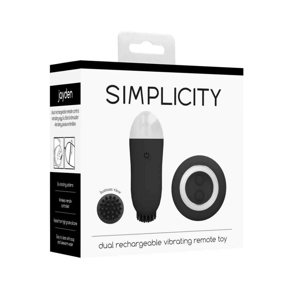 Jayden - Dual Rechargeable Vibrating Remote Toy - Black 2 Jayden - Dual Rechargeable Vibrating Remote Toy - Black – Bild 2