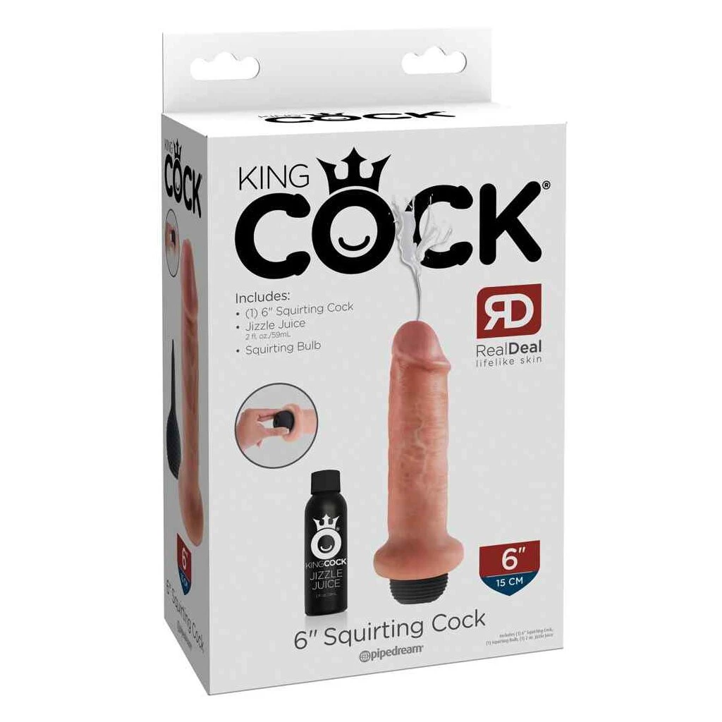 King Cock 6" Squirting Cock Flesh 1 King Cock 6" Squirting Cock Flesh