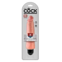 King Cock 8" Vibrating Stiffy Flesh