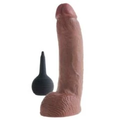 King Cock 9" Squirting Cock With Balls Brown 7 King Cock 9" Squirting Cock With Balls Brown -Sexspielzeug king cock 9 squirting cock with balls brown4