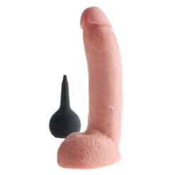 King Cock 9" Squirting Cock With Balls Flesh -Sexspielzeug king cock 9 squirting cock with balls flesh4