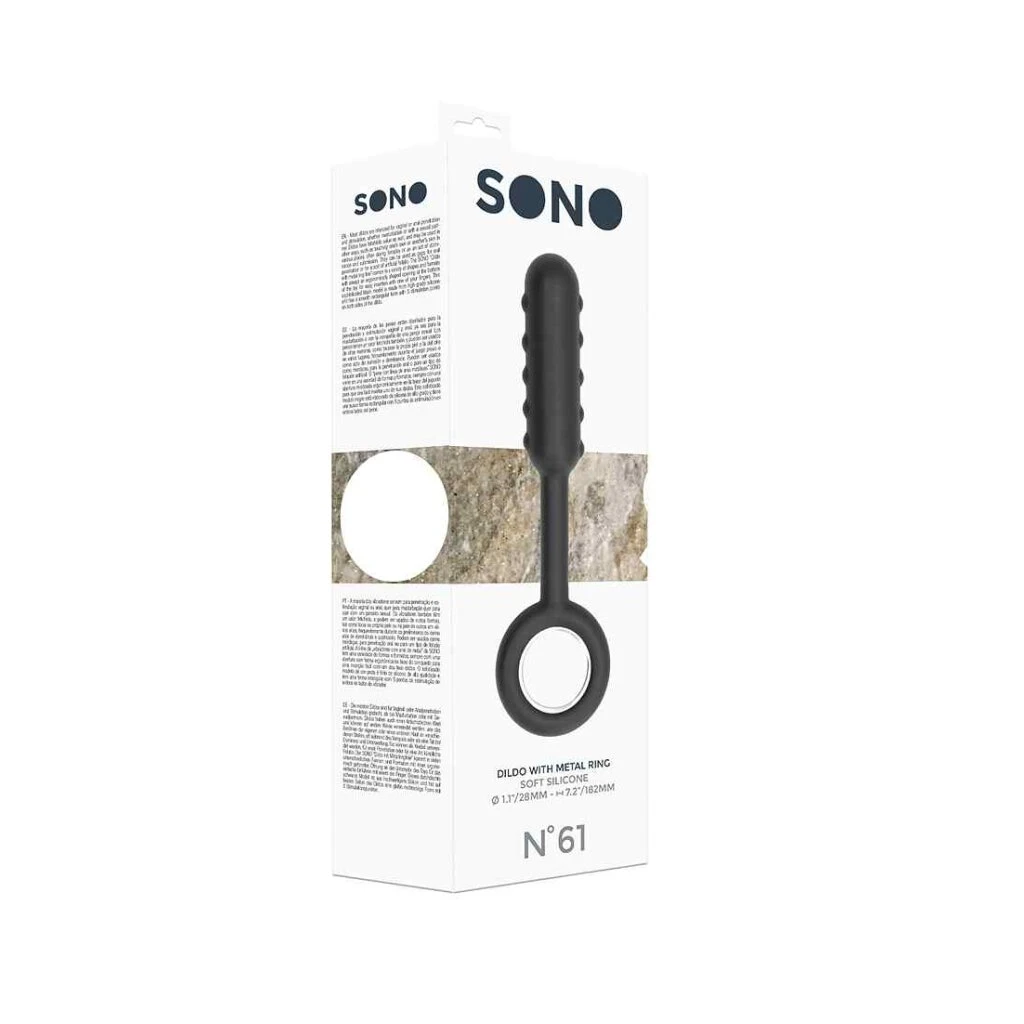 No. 61 Dildo With Metal Ring Black 2 No. 61 Dildo With Metal Ring Black – Bild 2