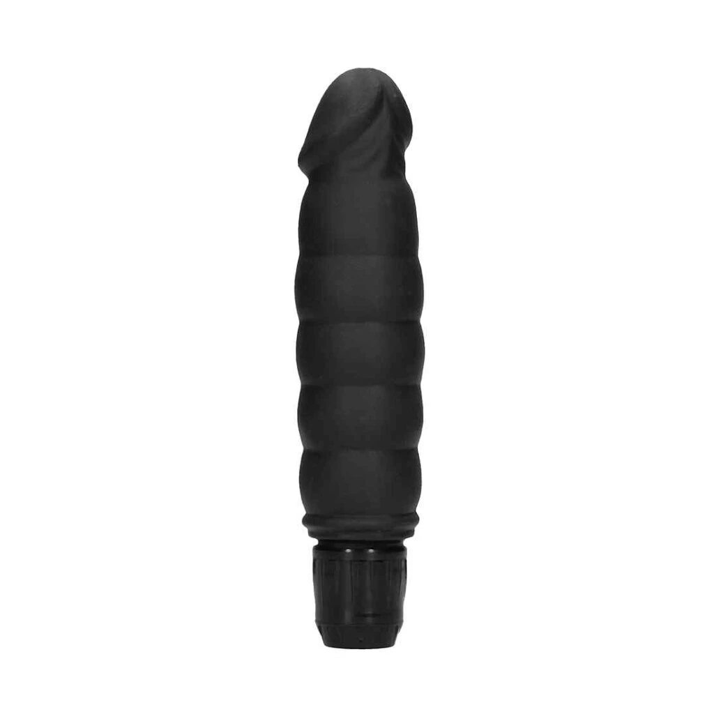 Ribbed Multispeed Vibrator - Black 1 Ribbed Multispeed Vibrator - Black