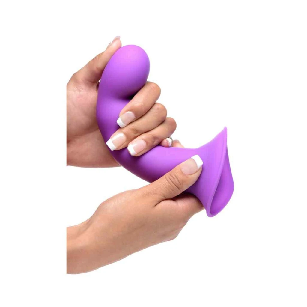Squeezable Wavy Dildo - Purple 4 Squeezable Wavy Dildo - Purple – Bild 4