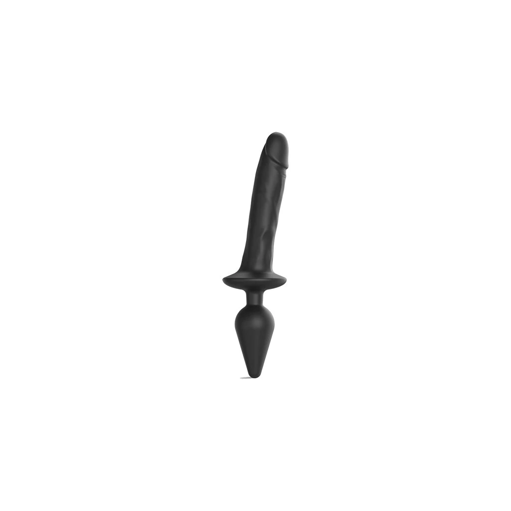 Strap-On-Me - Switch Plug-in Realistic Dildo Black L 1 Strap-On-Me - Switch Plug-in Realistic Dildo Black L