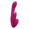 Vive Suki Vibrating Strapless Strap-on Rabbit Pink