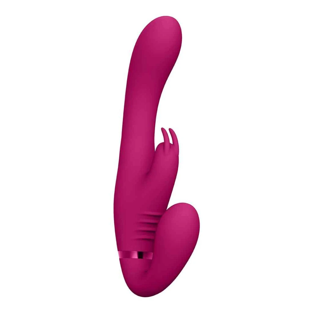 Vive Suki Vibrating Strapless Strap-on Rabbit Pink 1 Vive Suki Vibrating Strapless Strap-on Rabbit Pink