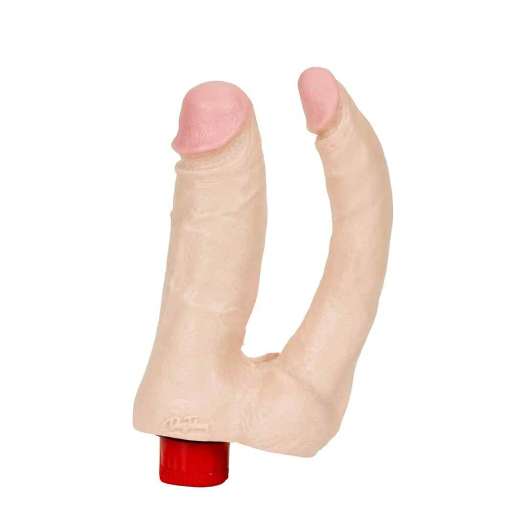 The Naturals - Vibro Double Penetrator - White 1 The Naturals - Vibro Double Penetrator - White
