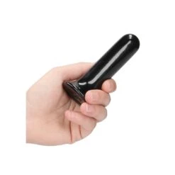 Thumby - Glass Vibrator - With Suction Cup And Remote - Rechargeable - 10 Speed - Black -Sexspielzeug thumby glass vibrator with suction cup and remote rechargeable 10 speed black3