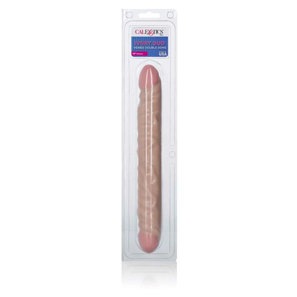 CalExotics Veined Double Dong 12 Inch Skin 2 CalExotics Veined Double Dong 12 Inch Skin – Bild 2