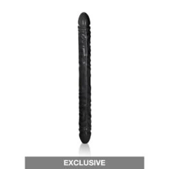 CalExotics Veined Double Dong 18 Inch Black -Sexspielzeug veined double dong 18 inch black3