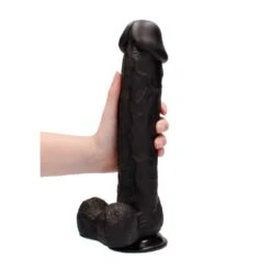 Vibrating Realistic Cock - 11" - With Scrotum - Black 28 Vibrating Realistic Cock - 11" - With Scrotum - Black -Sexspielzeug vibrating realistic cock 11 with scrotum black13