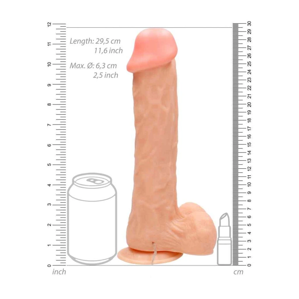 Vibrating Realistic Cock - 11" - With Scrotum - Skin 9 Vibrating Realistic Cock - 11" - With Scrotum - Skin – Bild 9